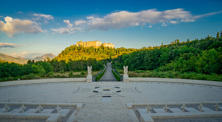 Abbey of Monte Cassino, Italy - monastery in the evening sun