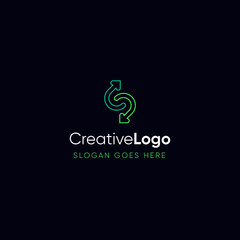 Creative S Letter With Arrows Logo Template