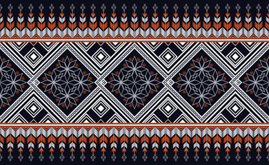 Oriental geometric ethnic pattern for background or carpet, wallpaper, batik wrapping, curtain design, vector illustration