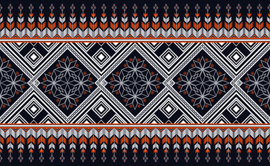 Oriental geometric ethnic pattern for background or carpet, wallpaper, batik wrapping, curtain design, vector illustration