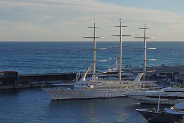 yachts in the harbor of monte carlo