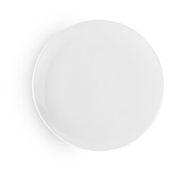 empty white ceramic plate isolated on white background ,include clipping path