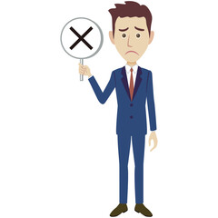 A illustration of a businessman wearing suits