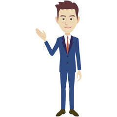 A illustration of a businessman wearing suits