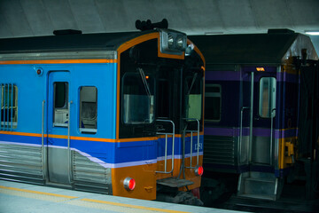 train passenger on terminal in station.