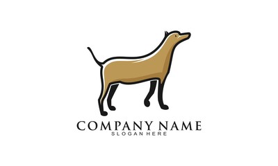 Brown dog logo icon