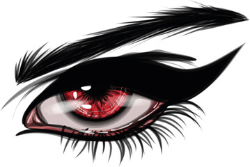 Red Vampire eye - Realistic eye art