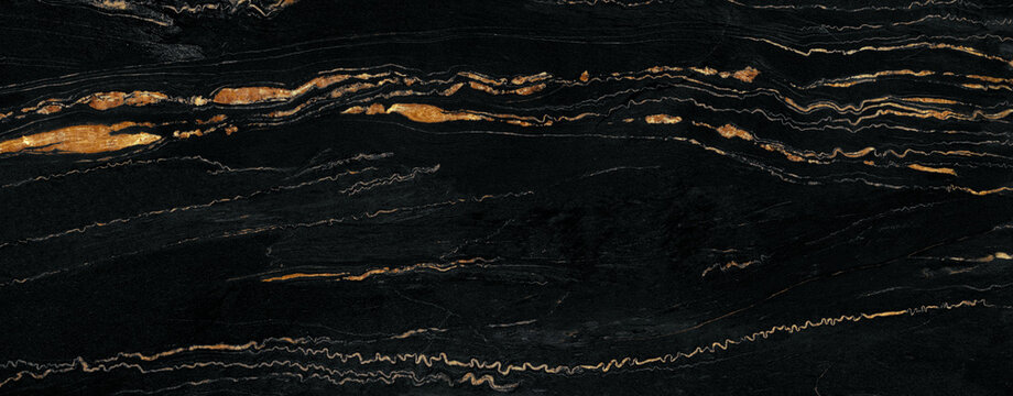 Black marble background with golden veins, polished marble quartz stone background, glossy slab marble stone for digital wall tiles and floor tiles design, granite marble stone ceramic tile surface.