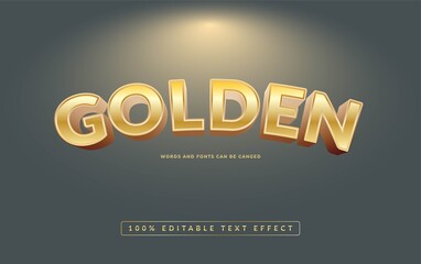 Editable text effect of luxury gold style. Easy to edit. Can use for poster, packing product, title of  filmmaking or graphic design