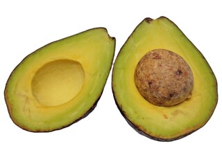 Fresh Avocado (Healthy fruit) isolated on a white background