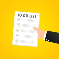 To do list banner. Month planning, time management. Vector on isolated background. EPS 10