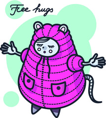 Mouse offers free hugs