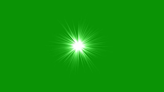 Shining star motion graphics with green screen background