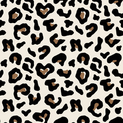 Naklejka na ściany i meble Leopard print. Vector Seamless pattern. Leopard spots. Abstract animal print. 