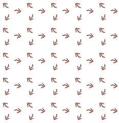 Graphic illustration. An arrow of balls. A recurring illustration.