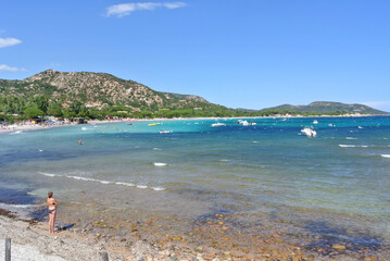 Obraz premium Corsica, Boat, Sea, Blue, Vacation, White, 