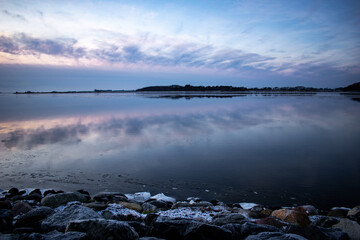 sunset on denmark's fiord