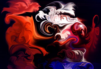 abstract background liquid paint multicolor pattern motion blur.