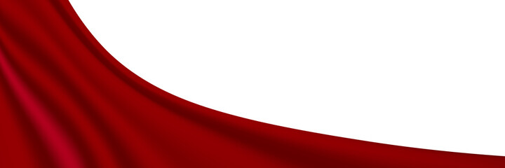 Obraz premium Background from red wavy fabric 