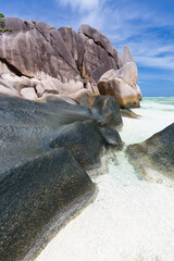 Eroded Granite Rock At Tropical Beach