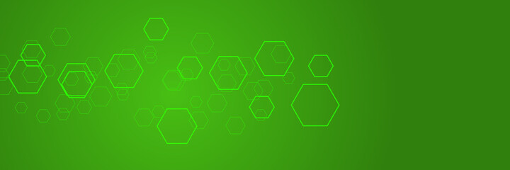 Obraz na płótnie Canvas Vector Abstract geometric background. Template brochure design. Green hexagon shape 