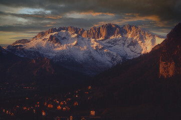 Presolana, Alpi Orobiche, Mountain sun set, mountain landscape