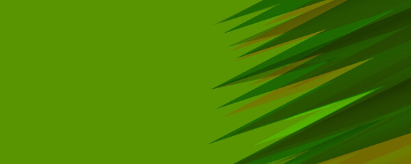 Abstract green background with triangle comic shapes 