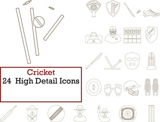 Cricket Icon Set
