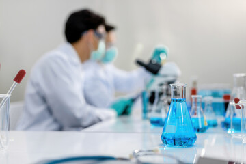 Fototapeta premium Science equipment background image scientist.