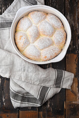 Buchteln - Sweet rolls or buns with plum jam
