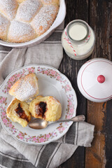Buchteln - Sweet buns with plum jam
