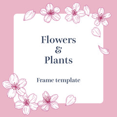Flowers & plants Frame template