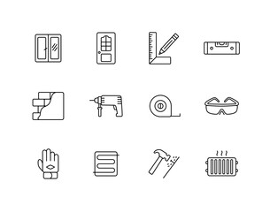 Set of building construction and home repair icons