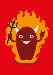 Little devil vector illustration