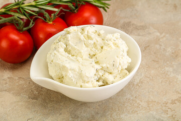 Soft cream cheese with herbs