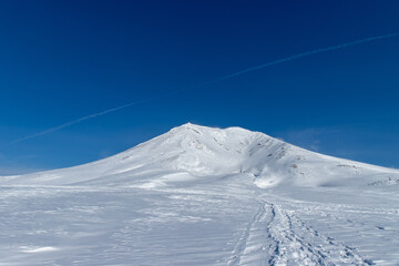 北海道　大雪山旭岳の冬の風景