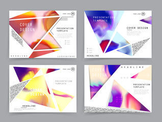 Fototapeta premium Artistic covers design. Creative colors backgrounds. Trendy futuristic design