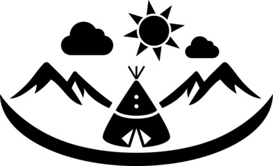 Vector illustration of the teepee tent