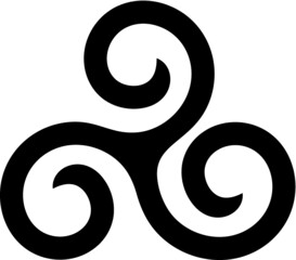 Vector illustration of the Triskelion Celtic sign