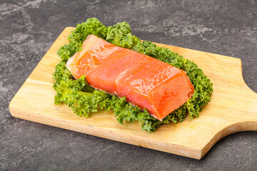 Salmon fillet slice for cooking
