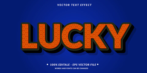 editable text lucky style effect 