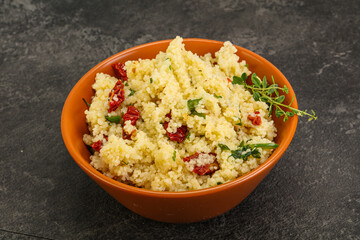 Vegetarian uisine - couscous with vegetables