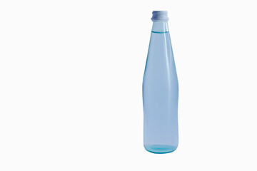 Isolated glass bottle with mineral water