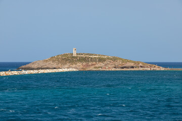 View of the coastline, Naxos Island, Greece.