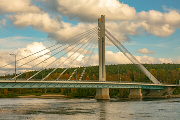 Fototapeta premium Jätkänkynttilä (Lumberjack's Candle Bridge) in Rovaniemi, North Finland
