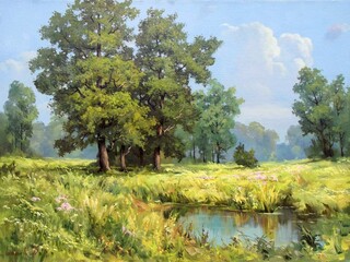 landscape with trees