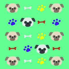 Obraz premium Funny pattern dog, happy puppy, cute, play, gift, social media