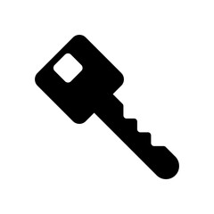 Key black icon. Simple trendy key vector icon in flat style. Icon isolated. Vector illustration.