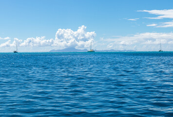 Bora Bora vue depuis le lagon de Taha'a, Polynésie française