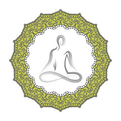 yoga mandala, vector